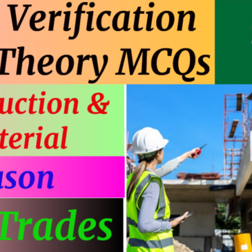 Building & Construction Technology MCQs, Mason Civil Trade theory Test Practice